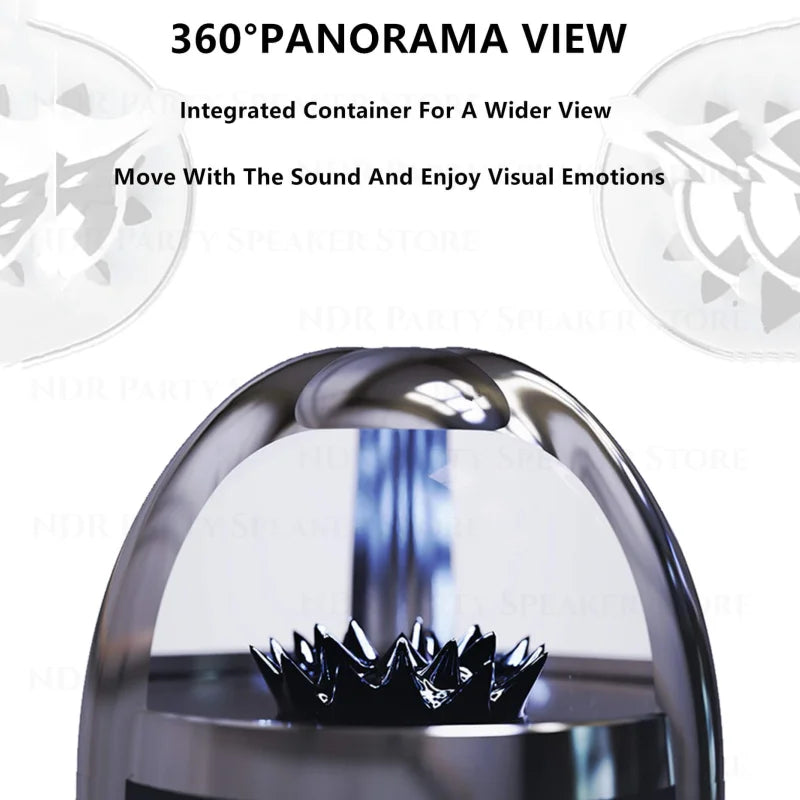 New Venom Ferrofluid Speaker - Dancing Ferrofluid Bluetooth 5.0 Wireless Speaker With 4-Color Adjustable Light Desktop Subwoofer