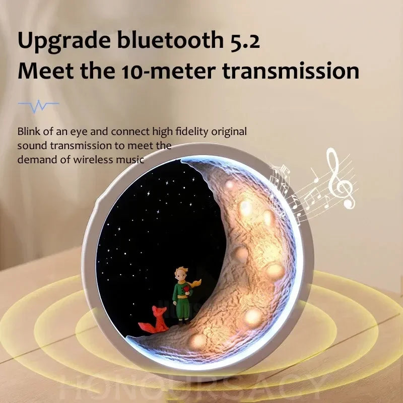Birthday Gift Little Prince Wireless Mini Bluetooth Speaker Gaming Subwoofer Creative Bedroom Night Lamp Table Lamp Caixa De Som