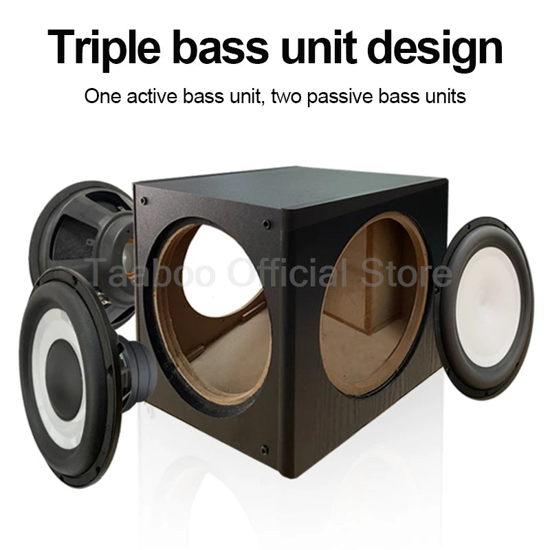 12 Inch Active Subwoofer Speaker High Power HiFi Wooden Subwoofer High Fidelity Extra Bass Mode Home Theater Amplifier Sound Box