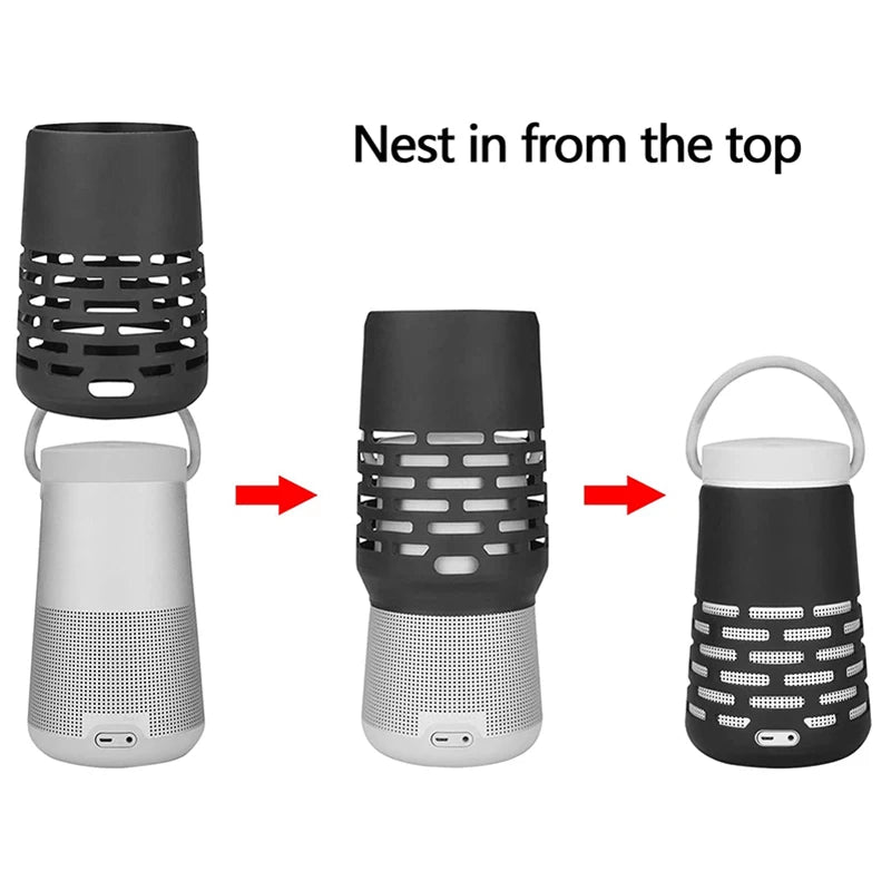 ZOPRORE Silicone Case Cover for Bose SoundLink Revolve+ Plus Portable Bluetooth Speaker Skin Cover With Charging Port Accessible