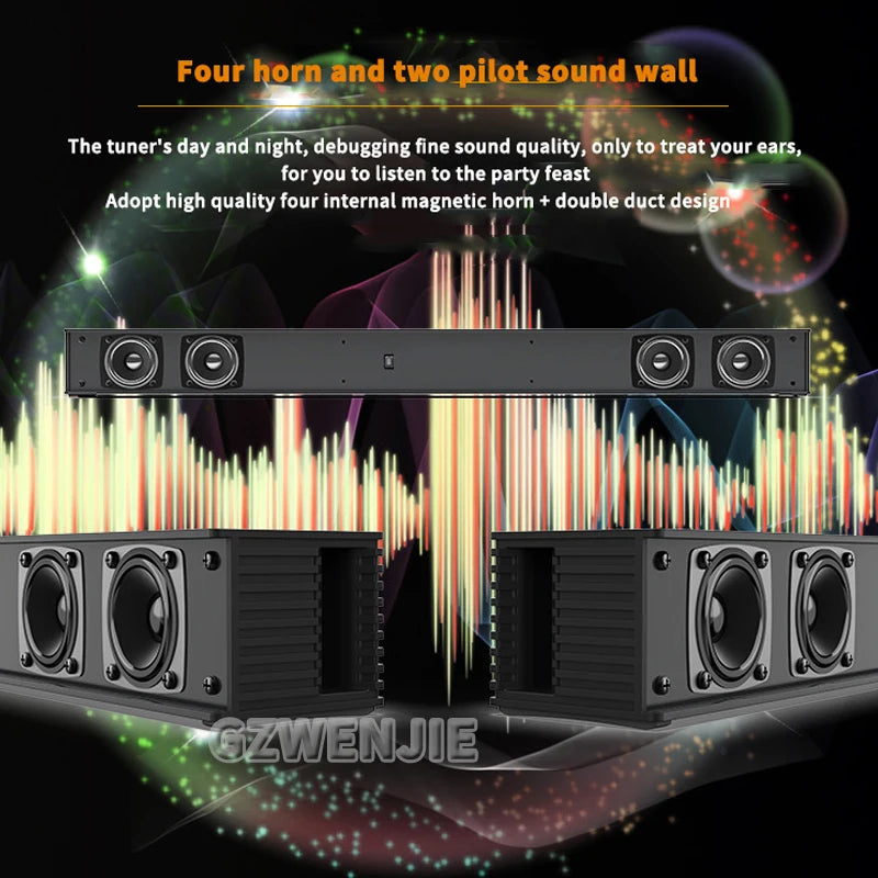 40W Soundbar for TV With Subwoofer Home Theater Multi Function Speaker Optical HDMI Coaxial AUX Wall Mounted Bluetooth Sound Bar