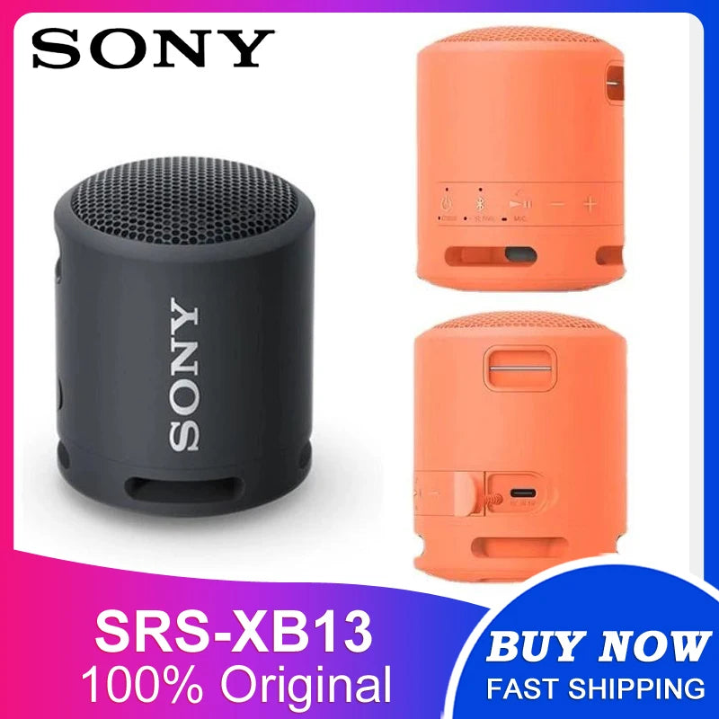 100% Original SONY SRS-XB13 Wireless Bluetooth Speaker EXTRA BASS IPX6 Waterproof Outdoor Stereo Music Tweeter