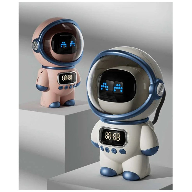 Astronaut Smart Bluetooth Speaker AI Voice Hifi Audio Desktop Multifunctional Audio New Digital Alarm Clock FM Radio