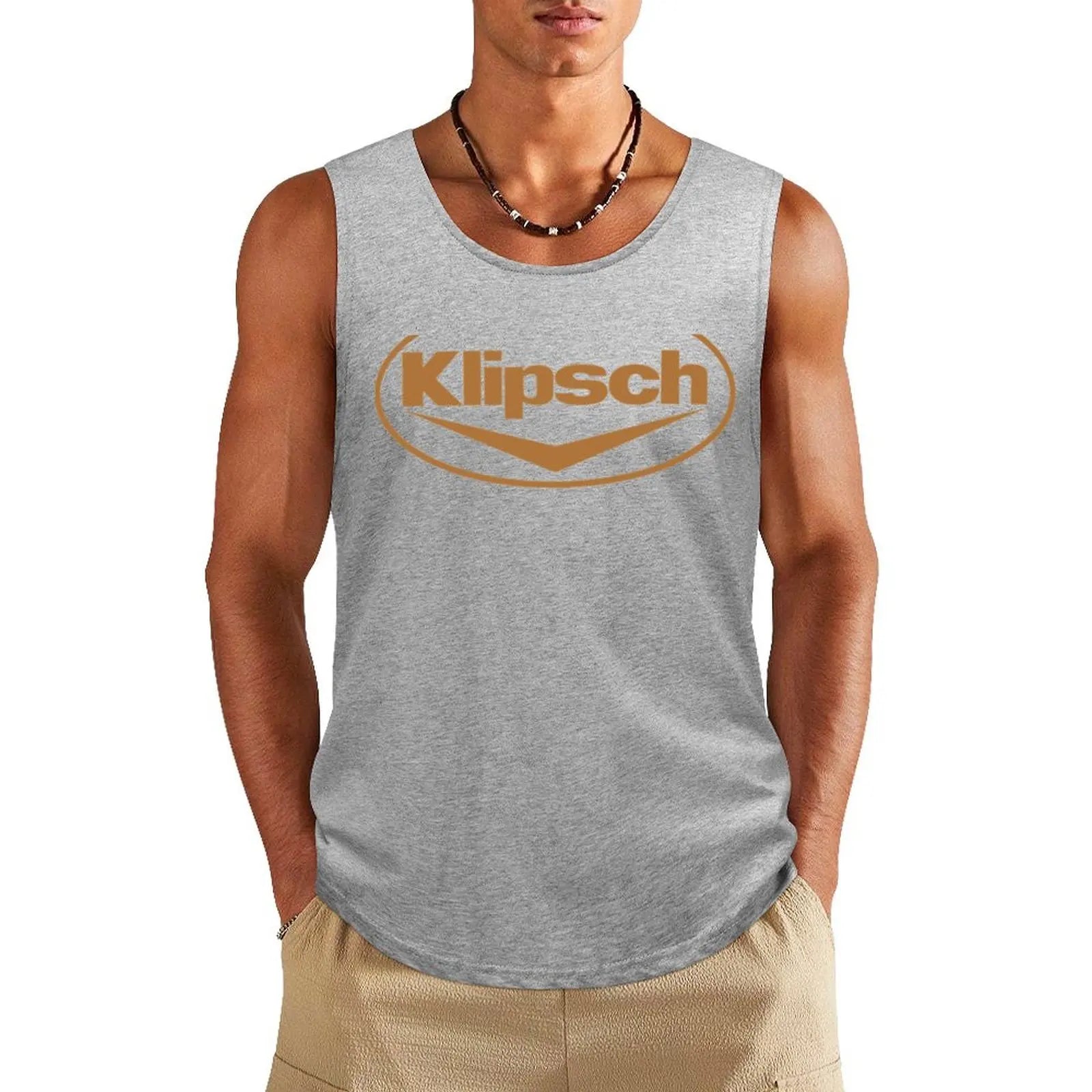 Best Selling Klipsch Logo Tank Top Fitness Clothing for Men Basketball Clothing Top Gym Wear Men