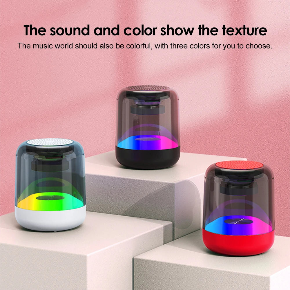 Mini TWS Mobile Phone Bluetooth Speaker High-Quality Colorful Lights Wireless Small Sound Box Subwoofer Portable Home Theater