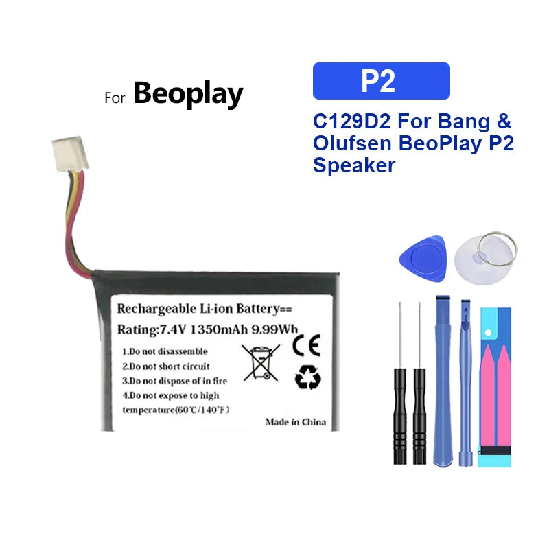 1350mAh Replacement Battery C129D2 for Bang Olufsen BeoPlay P2 Speaker