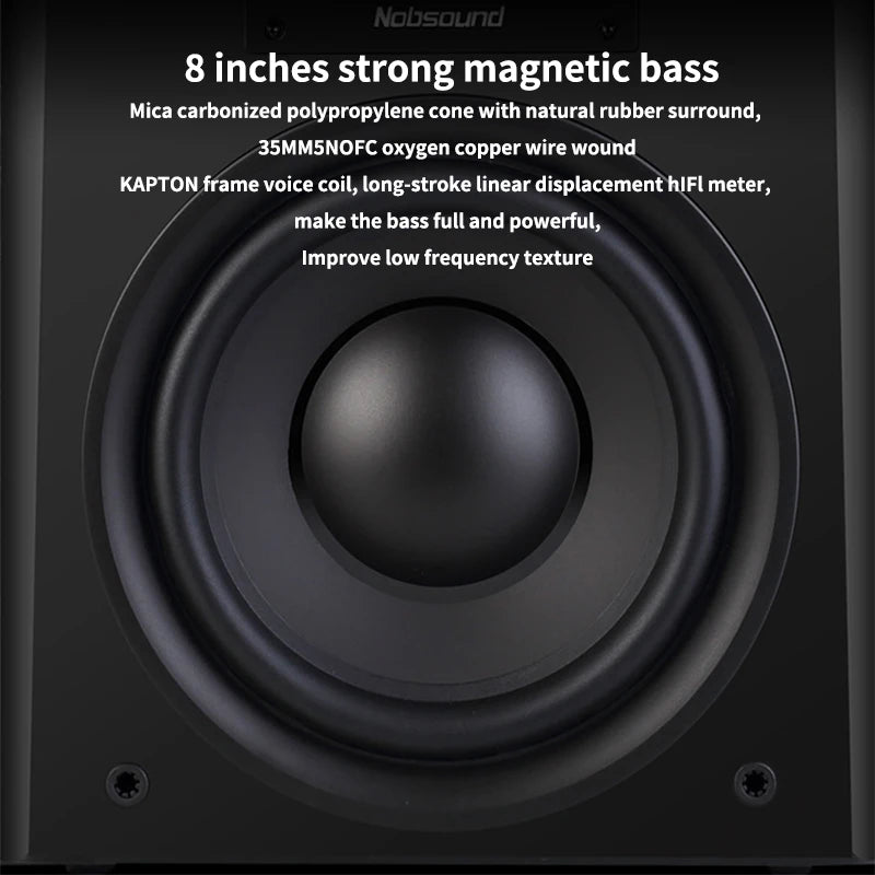 200W 8-Inch High-Power Speaker Three-Way Bookshelf Speaker Hifi Fever Audio Passive Home Theater Enthusiast Speaker