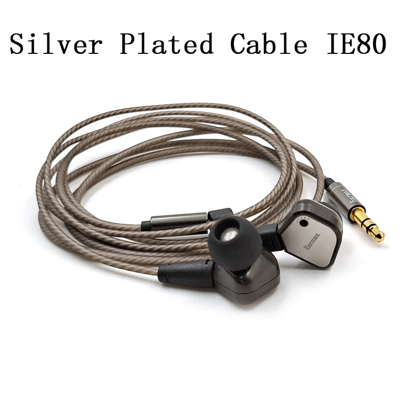 Classic Flagship Earplay IE80s IE80 Original in Ear Headphones Bass HIFI Earphone Headset Silver Plated Cable