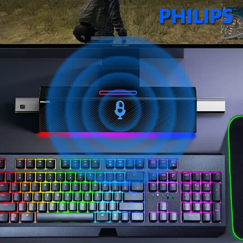 Choice Philips SPA3810 Bluetooth Wired Computer Speakers RGB Music High Power Subwoofer Stereo Surround Desktop Gaming Sound Box