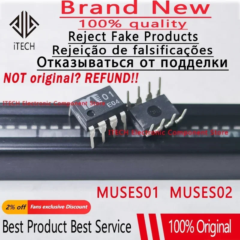 1pcs Original and Genuine MUSES02 MUSES 02/01/03 Op Amp MUSES01 MUSES03 High Fidelity Sound Quality Operational Amplifier