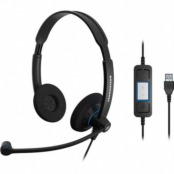 SENNHEISER SC60 Binaural Wideband Office headset, integrated call