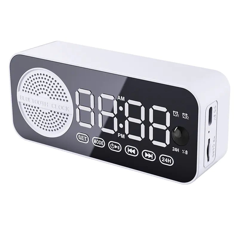 Bluetooth Clock Speaker with Alarm and Radio for Students