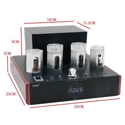 120W High Power Hifi Fever Tube Amplifier Pre-Stage Auido Speaker Amplifier Home Theater Bluetooth 5.0 Support 4-16ω Speaker