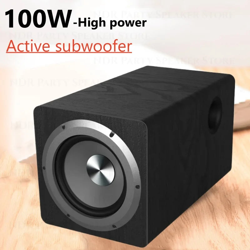Ibass Professional Sound Subwoofer Bass Amplifier DJ Stage Performance Equipment 100W Big Power 6.5-In Wooden Active Subwoofers