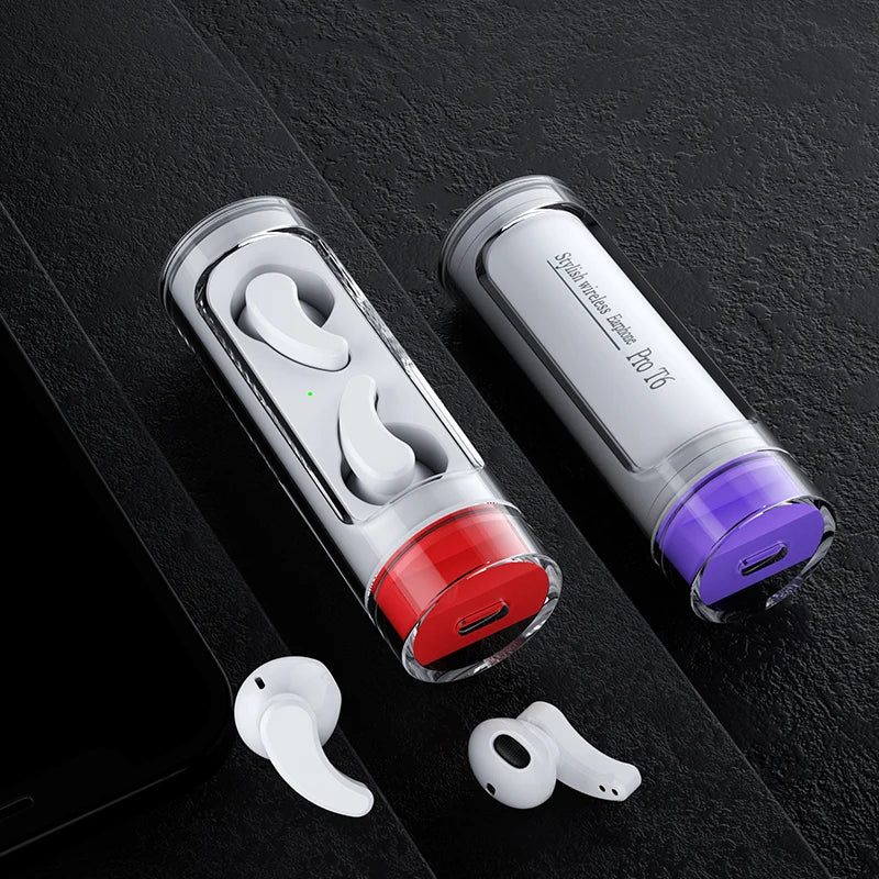 2023 Hot Sale Fashion Transparent Wireless Headset Bt Headphones HIFI  230mah Large Battery Sports Earbuds TWS Earphone