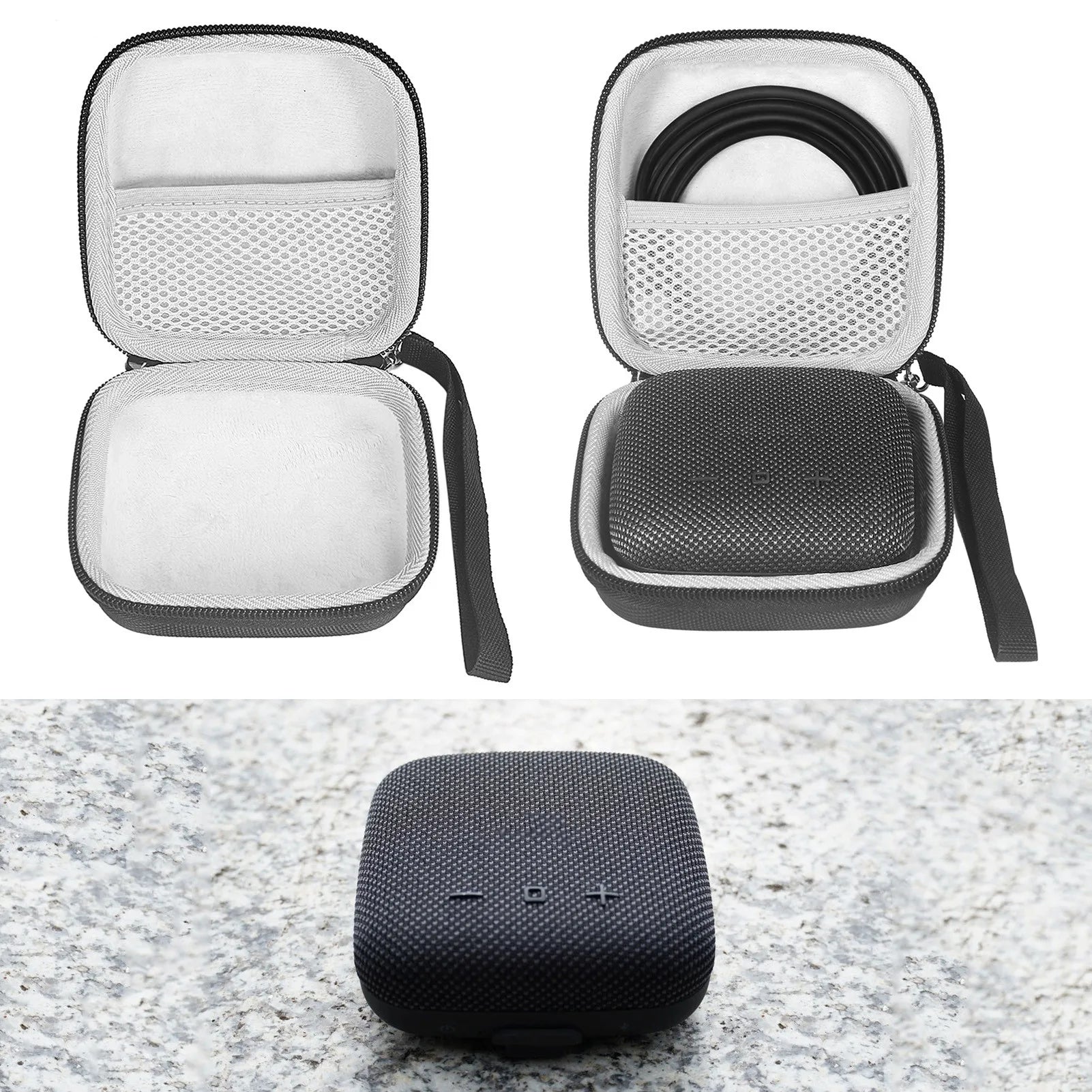 Hard Carrying Case Compatible StormboxBT Speaker EVA Waterproof Storage Bag Protective Case With a Handy Strap