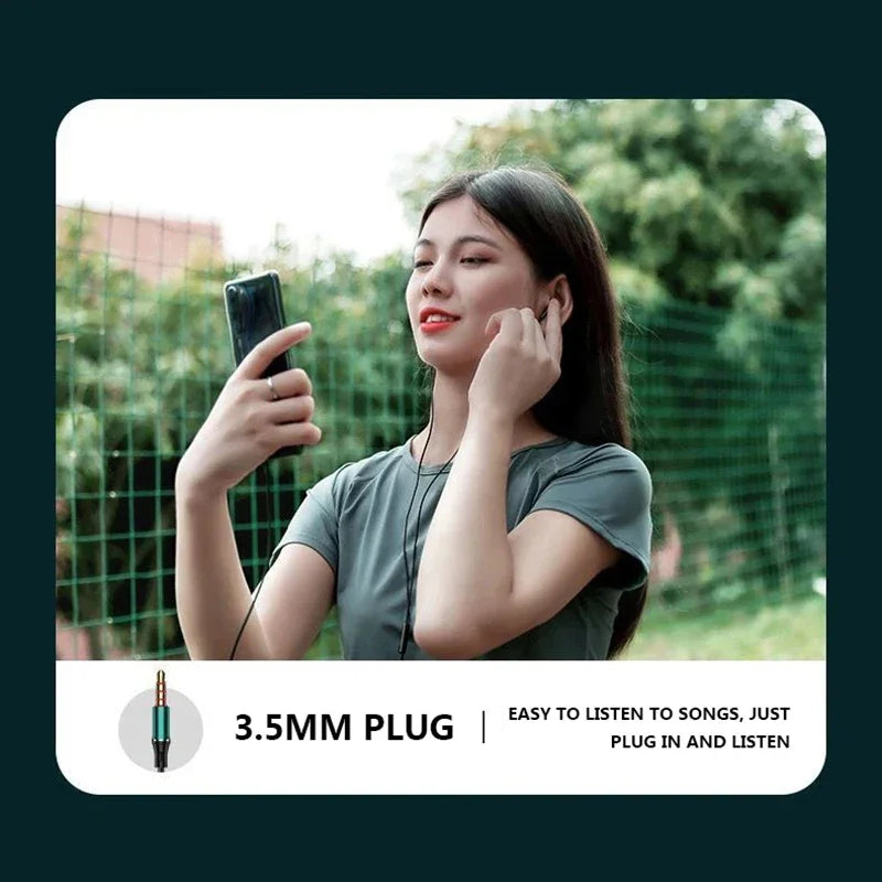 3.5mm Wired Headphone Type-C Interface Stereo Waterproof High Definition With Microphone for Xiaomi Iphone15 Samsung Earphones