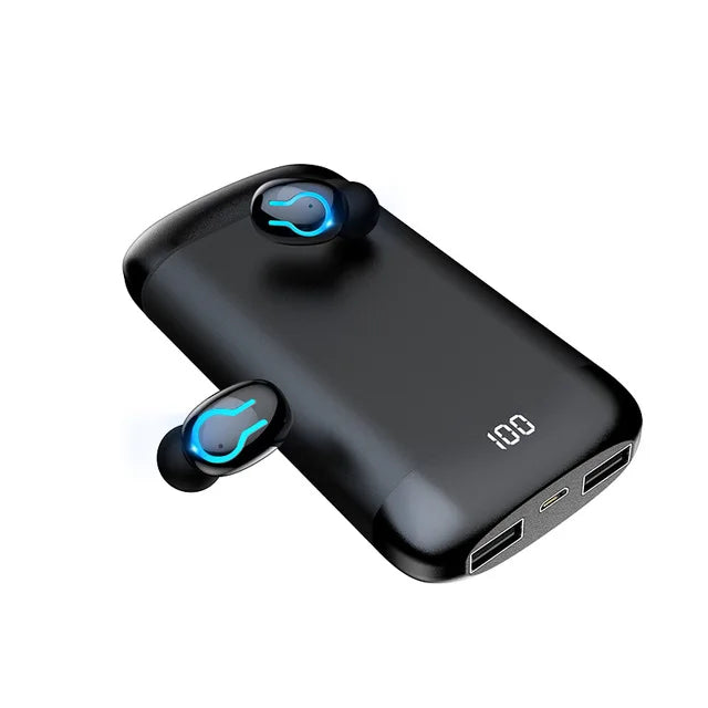 2022 Hot Sell Q66 True Wireless Earbuds Headset Fone Wireless Headphones Audifonos Q66 TWS Earphone With 6000mAH Power Bank