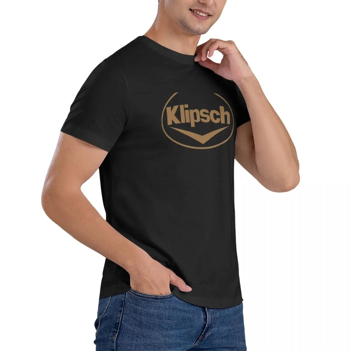 Best Selling Klipsch Logo T-Shirt Anime T-Shirt Tops T Shirt for Men Oversized T-Shirt New Streetwear O-Neck Cotton T Shirts