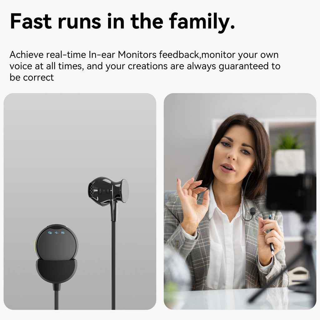 100M Wireless Microphone for Phone Professional Magnetic Lavalier Microphone With Charging Box Noise Reduction for Recording