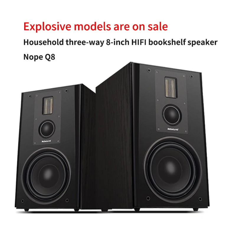 200W 8-Inch High-Power Speaker Three-Way Bookshelf Speaker Hifi Fever Audio Passive Home Theater Enthusiast Speaker