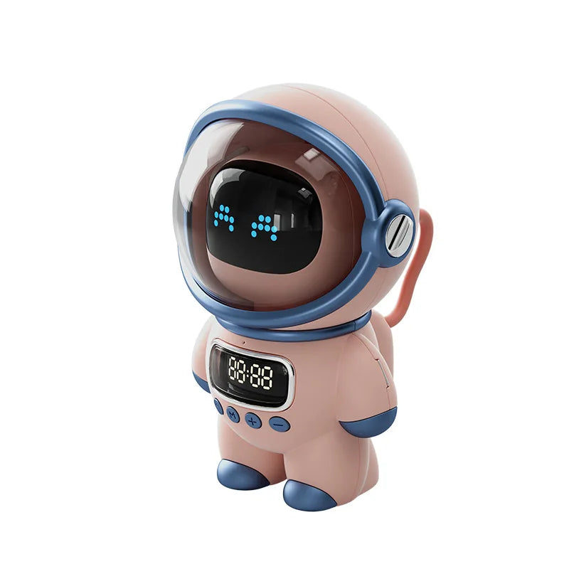Mini Smart Astronaut Bluetooth Speaker Sound Box Portable Stereo Ai Interactive Audio With Alarm Clock Support TF/FM Kid's Gift