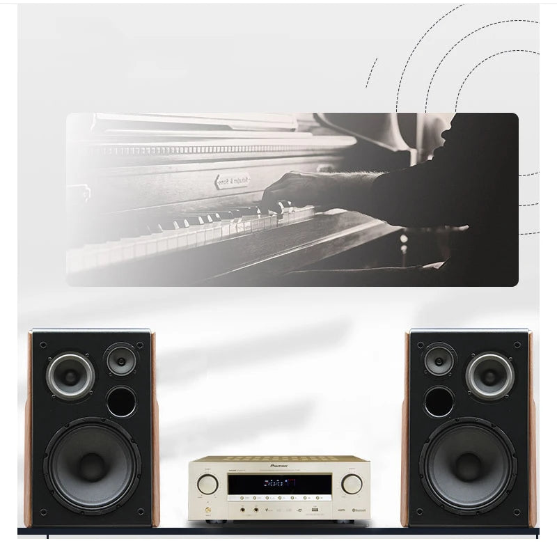 200W 8/10 Inch Wooden Speaker Woofer 4ohm KTV Speaker Treble Home Singing Audio Home Fever Passive Speaker Bookshelf Speaker