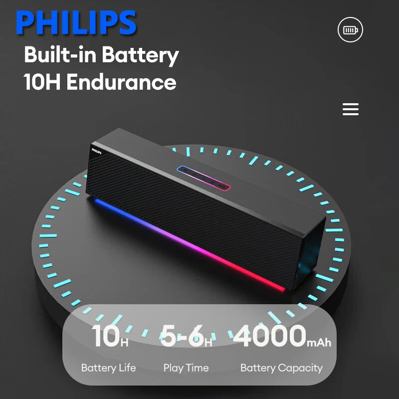 Choice Philips SPA3810 Bluetooth Wired Computer Speakers RGB Music High Power Subwoofer Stereo Surround Desktop Gaming Sound Box
