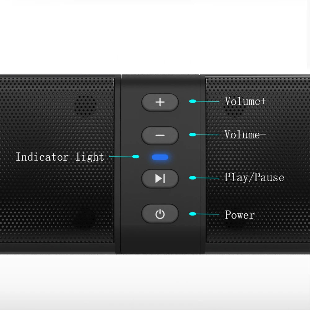 TV Speaker Wireless Bluetooth Speaker Separated Sound Bar Music Center Column for Computer Subwoofer for TV With Fm Radio TF AUX