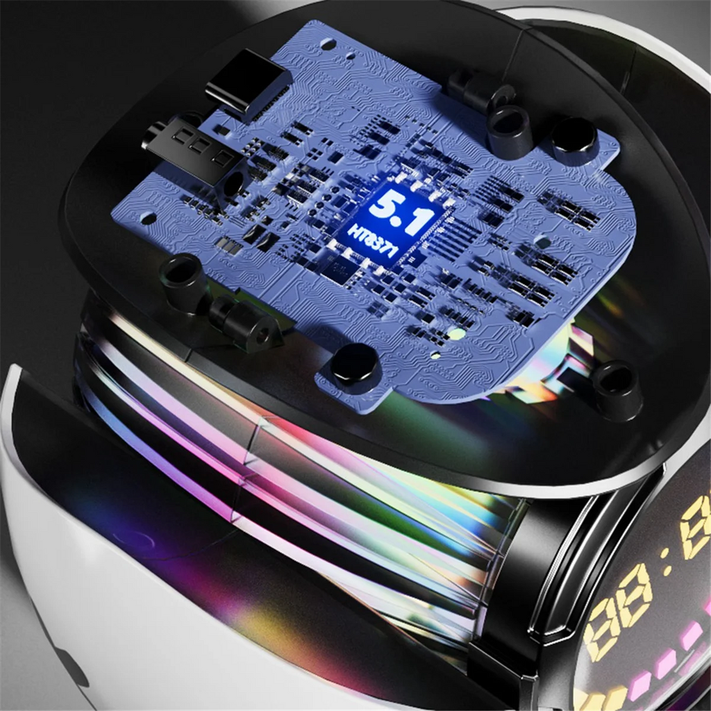 Smart Robot Monster Bluetooth Speaker Portable Stereo Alarm Clock AI Interactive Toys Wireless Audio TF Card FM Radio,A