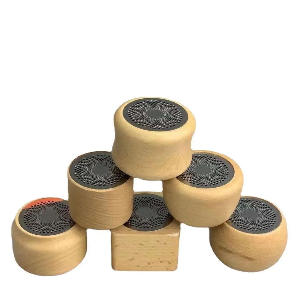 Retro Wooden Bluetooth Speaker Portable Creative Gift Solid Wood Mini Subwoofer Outdoor Small Audio Music Player Stereo Sound
