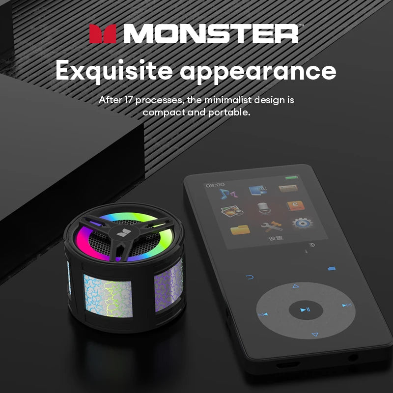 Monster X100 5.4 Portable Colorful Light Bluetooth Speaker Stereo Surround Wireless Bluetooth Speakers Audio Player Loudspeaker
