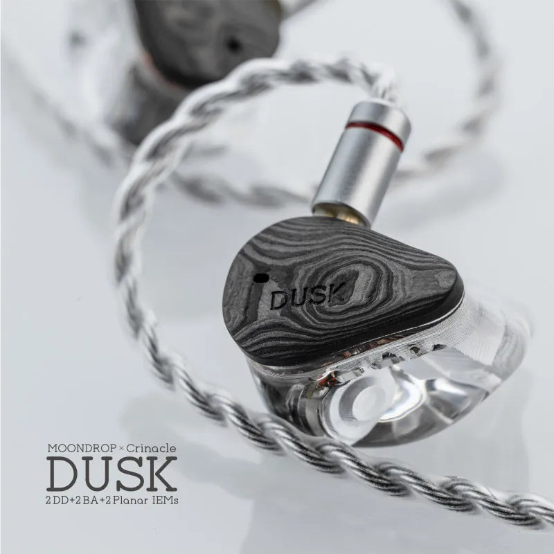 MOONDROP X Crinacle DUSK 2DD+2BA+2Planar In-Ear Headphone With 0.78 2pin Cable Earphone 3.5mm/Usb-C Plug