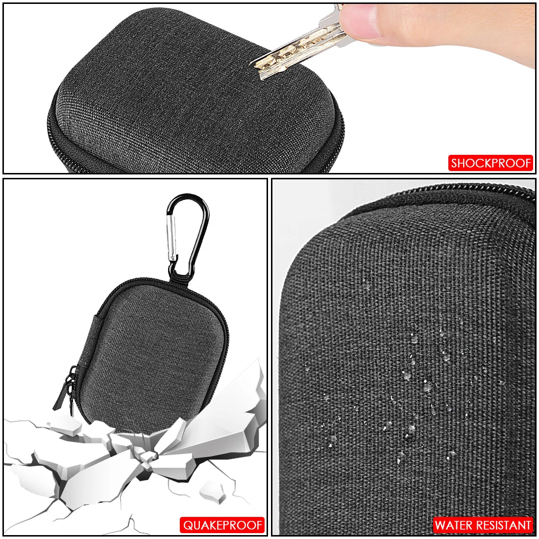 Geekria Earphone Case Compatible With Klipsch T5 II True Wireless, Klipsch T5, Protable Carrying Bag for Accessories Storage