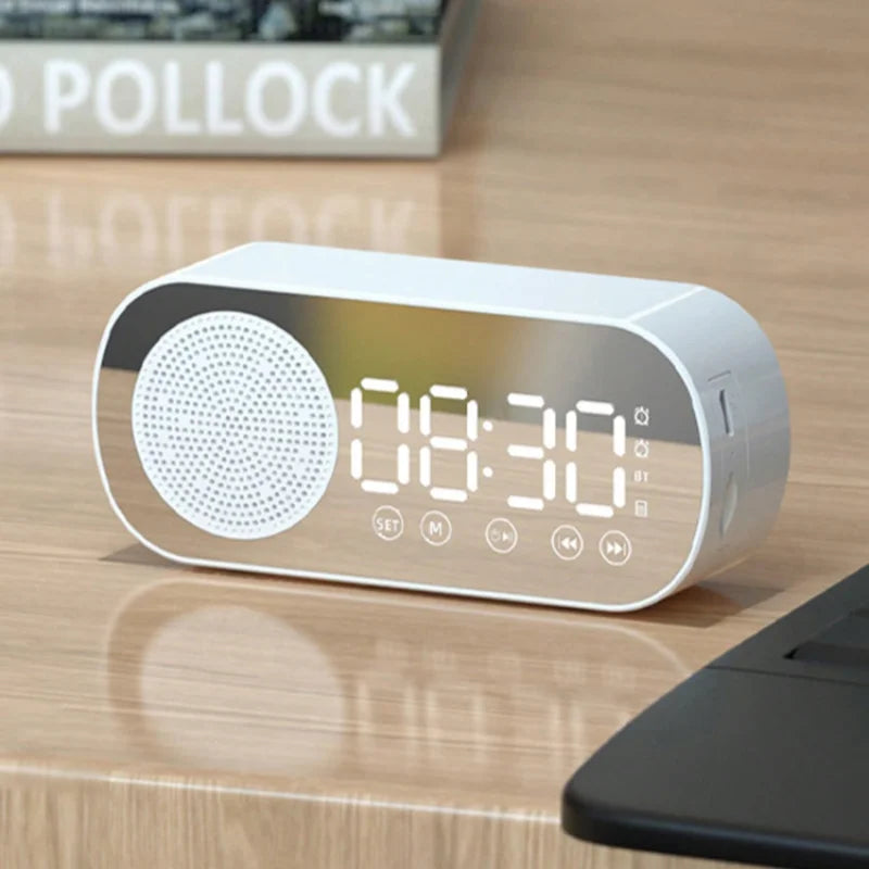 Digital Wireless Bluetooth Speaker Multi-Functional Loud Subwoofer Clock Mini AI Smart Alarm Clock Speaker Portable