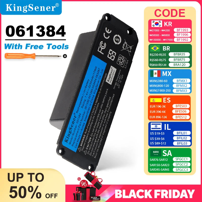 KingSener 061384 061385 061386 063404 063287 Battery for BOSE SoundLink Mini I Bluetooth Speaker Rechargeable Battery 7.4V 17WH