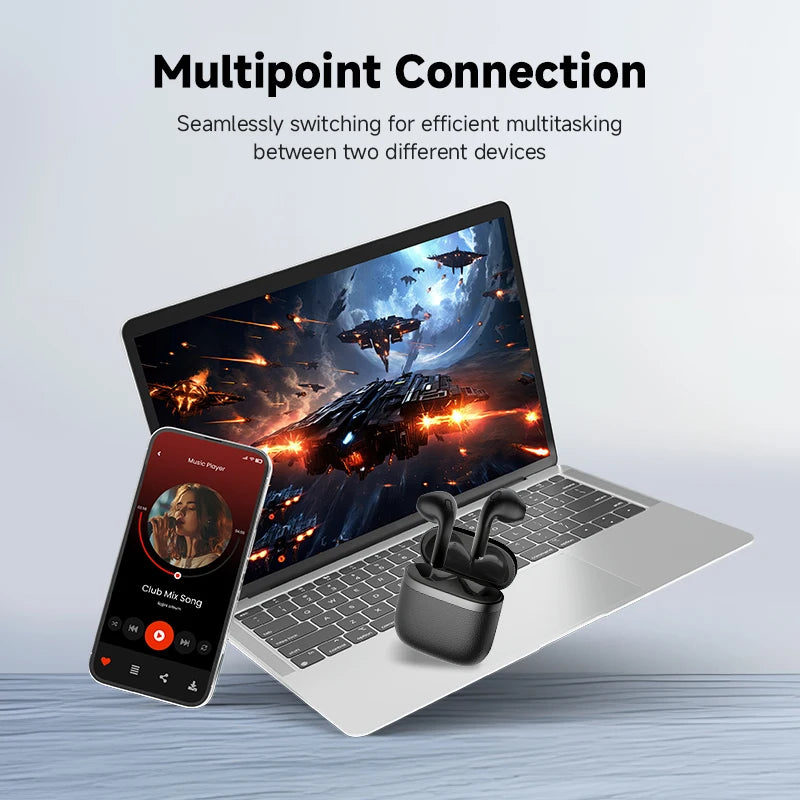 Edifier W200T Wireless Earphones Bluetooth 5.4 Headphones TWS True Wireless Earbuds Semi-In-Ear Earphone 32H Battery Life