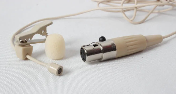Wholesale Headset Unidirectional Skin Color Earhook Microphone 4 Pin Mini XLR for Wireless Transmitter System and Loudspeaker