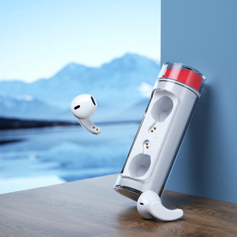 2023 Hot Sale Fashion Transparent Wireless Headset Bt Headphones HIFI  230mah Large Battery Sports Earbuds TWS Earphone