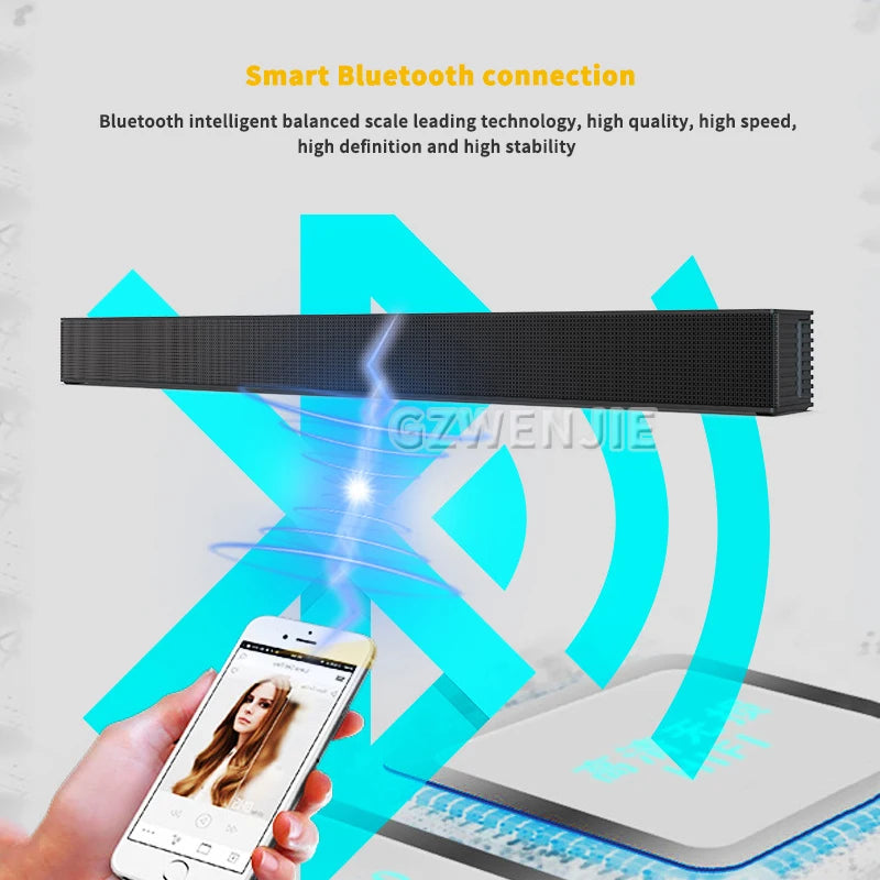 40W Soundbar for TV With Subwoofer Home Theater Multi Function Speaker Optical HDMI Coaxial AUX Wall Mounted Bluetooth Sound Bar