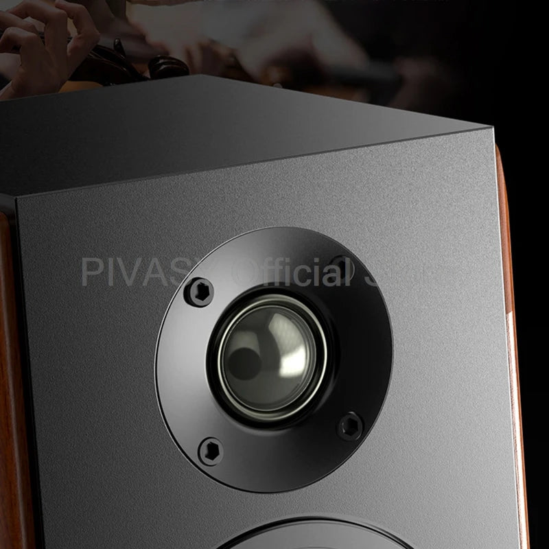 4 Inch Bluetooth Speaker Active Sound Box Surround Sound Speaker Home Theater High Fidelity Speaker Wooden Desktop Speaker