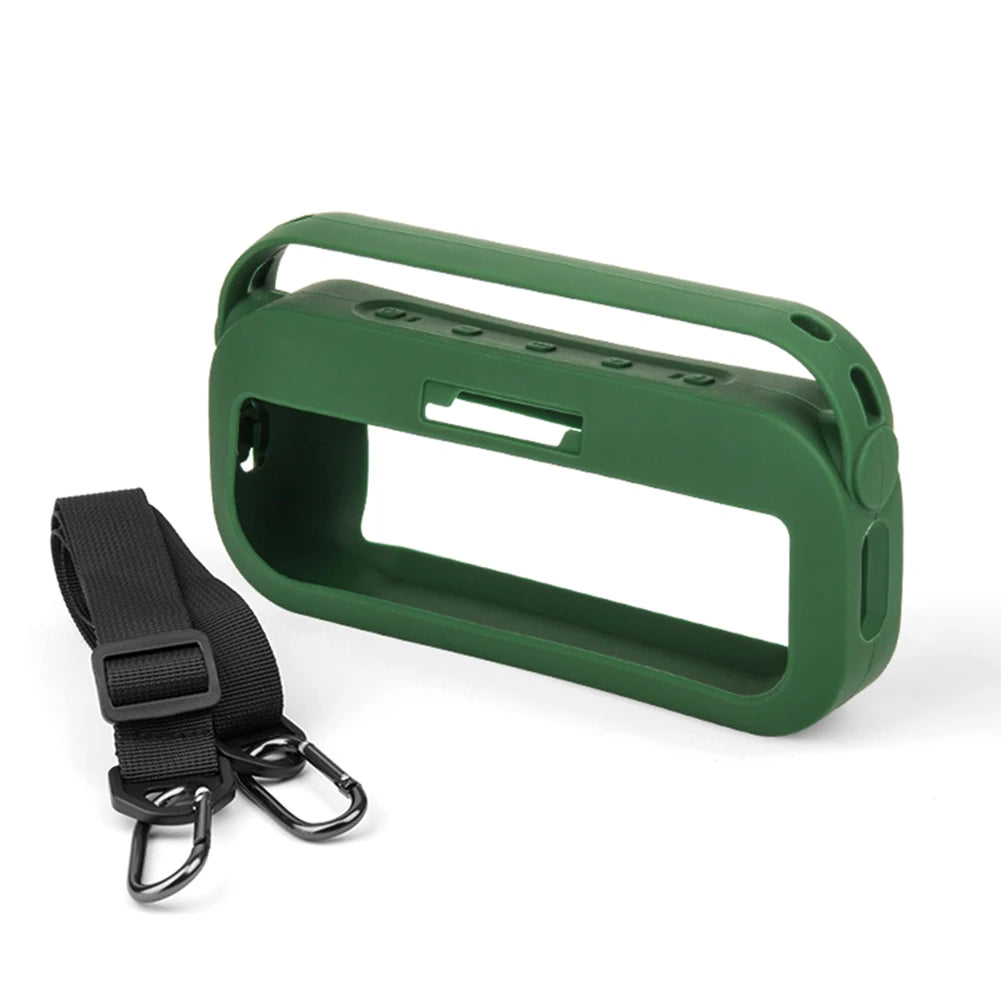 Silicone Cover Anti-Scratch Protective Skin Sleeve Drop-Proof Speaker Cover With Handle & Shoulder Strap for Bose SoundLink Flex