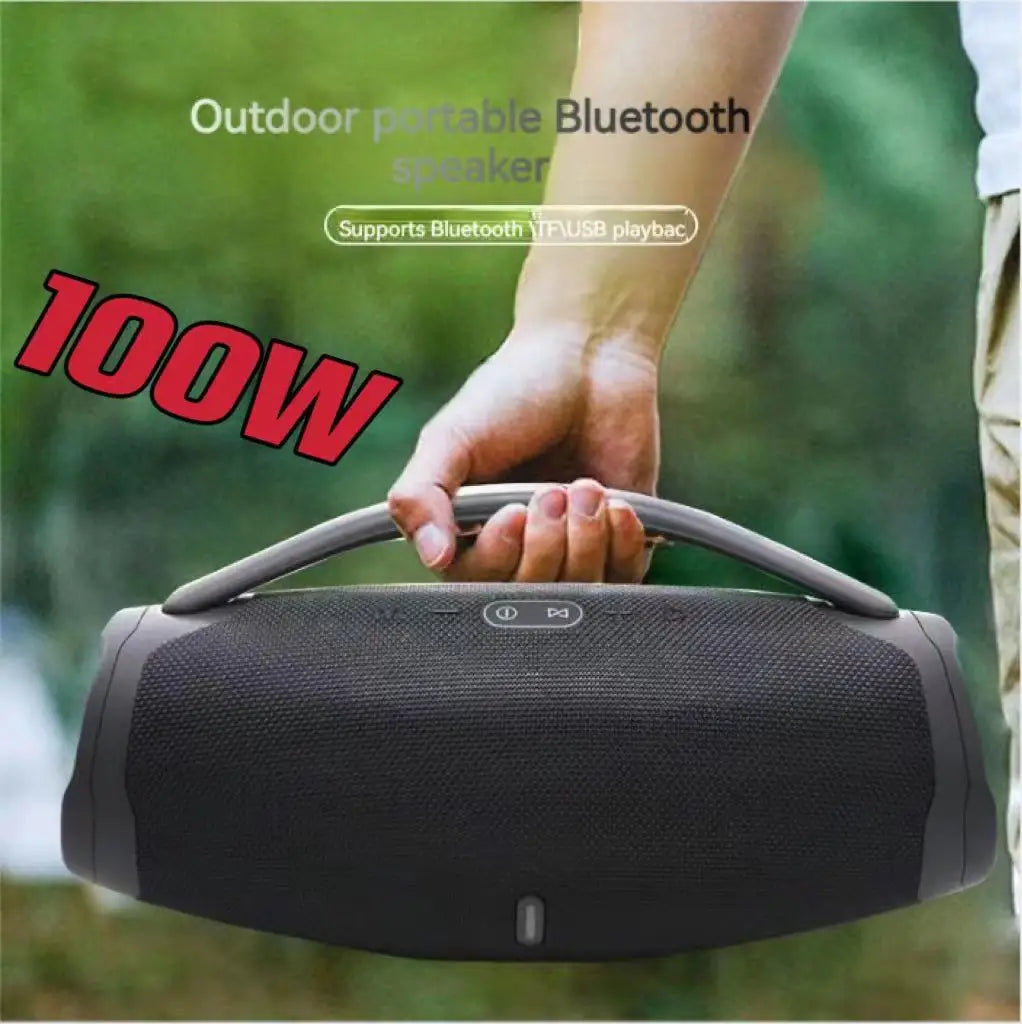 100W High-Power Bluetooth Speaker Outdoor Portable Waterproof RGB Color Light Wireless Subwoofer 360 Stereo Surround TWS Speaker