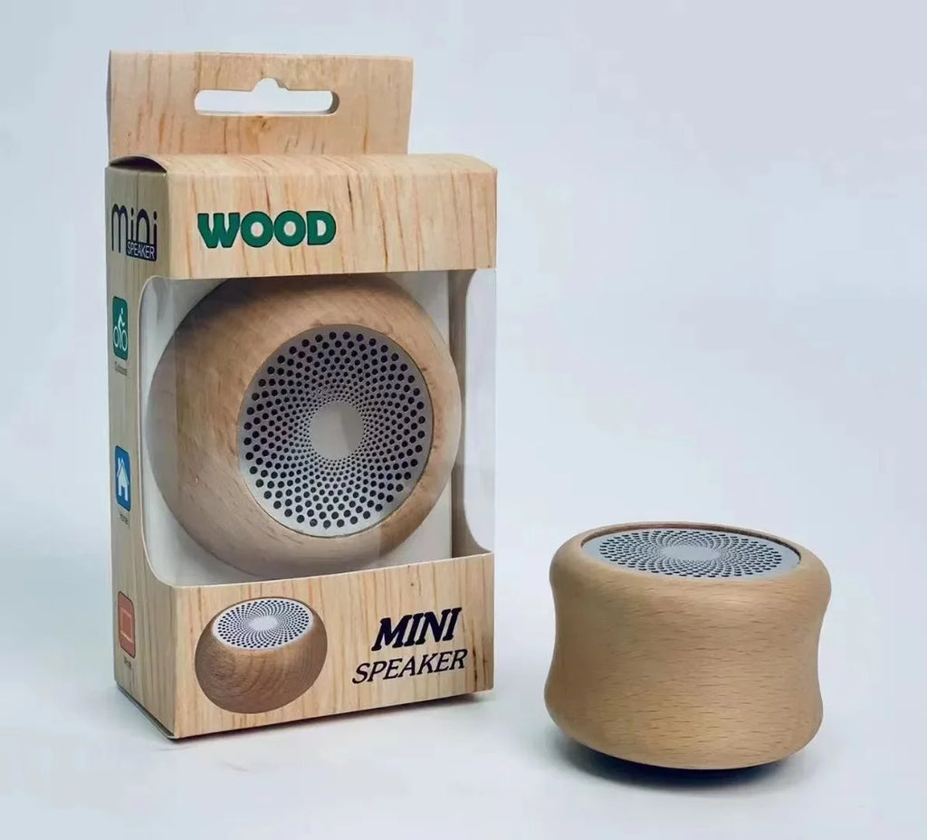 Retro Wooden Bluetooth Speaker Portable Creative Gift Solid Wood Mini Subwoofer Outdoor Small Audio Music Player Stereo Sound