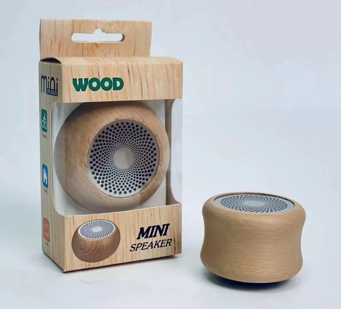 Retro Wooden Bluetooth Speaker Portable Creative Gift Solid Wood Mini Subwoofer Outdoor Small Audio Music Player Stereo Sound