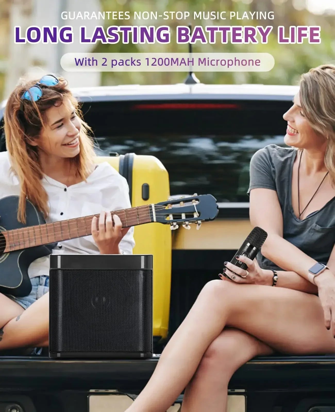 KTV Wireless Bluetooth Speaker All-In-One Machine, Home KTV Sound Set, Dual Microphone Portable Party Multifunctional Speakers