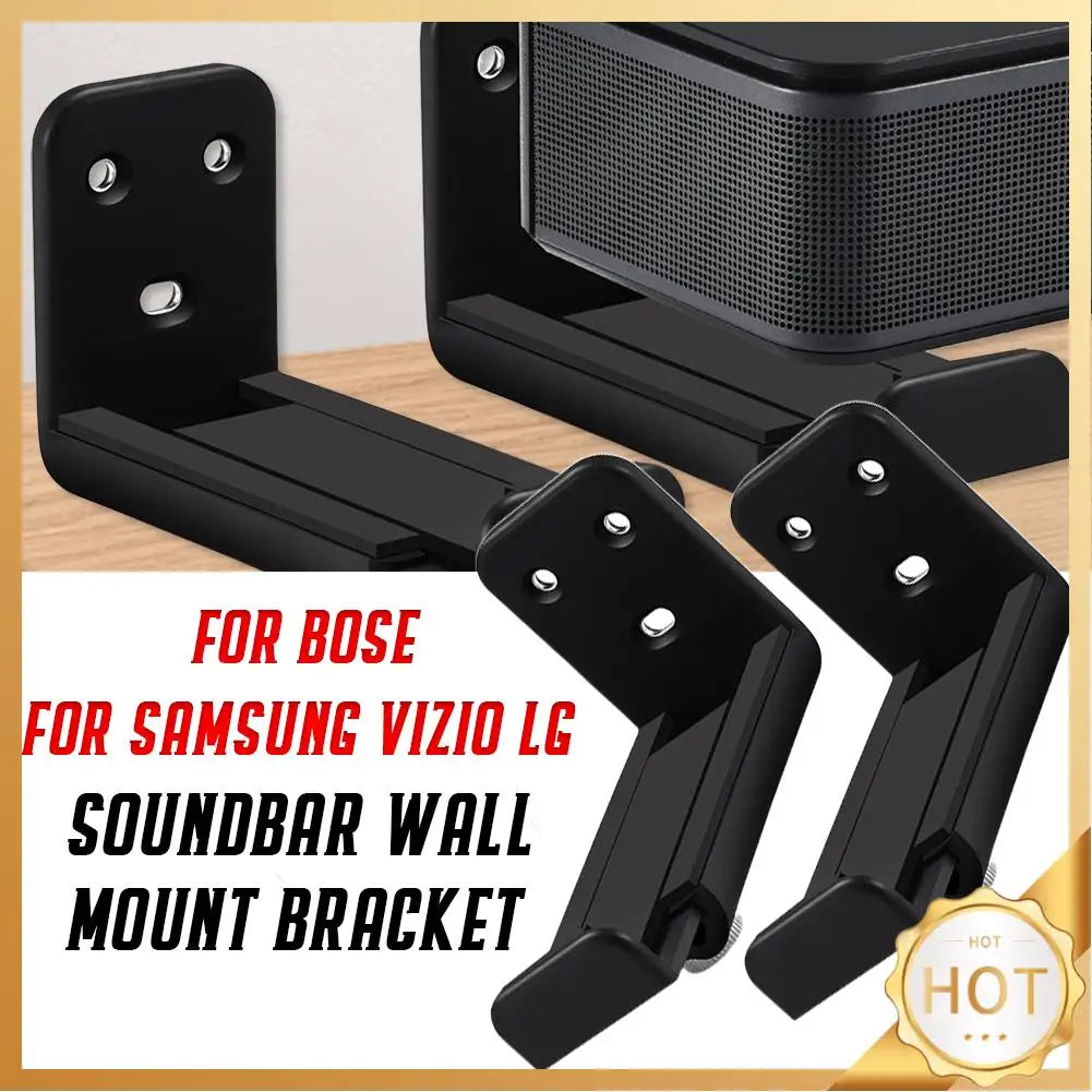 Soundbar Speaker Wall Holder Universal Sound Bar Under TV Mount Drywall Sound Bar Wall Bracket for Samsung Vizio LG for Bose