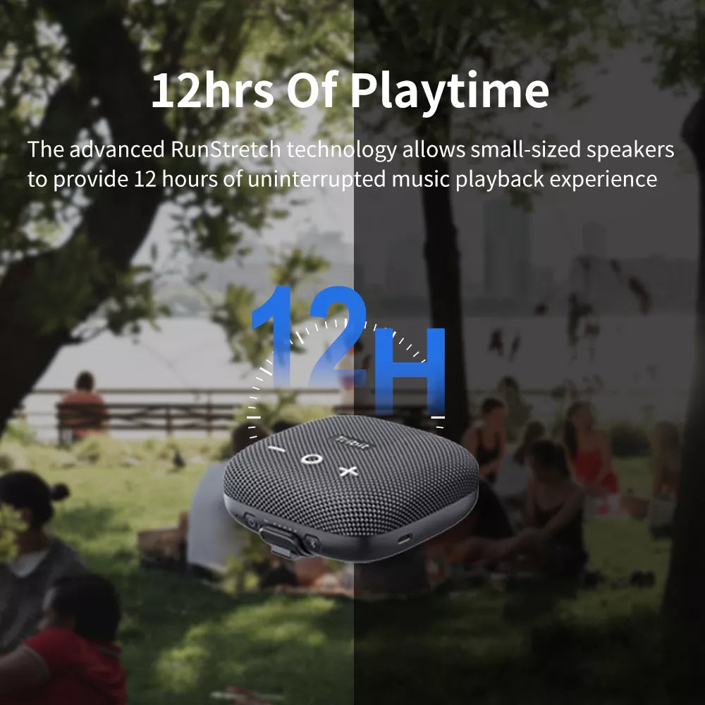 Tribit StormBox Micro 2 Portable Bluetooth Speaker 90dB Loud Sound Deep Bass IP67 Waterproof Camp Small Speaker Built-In Strap