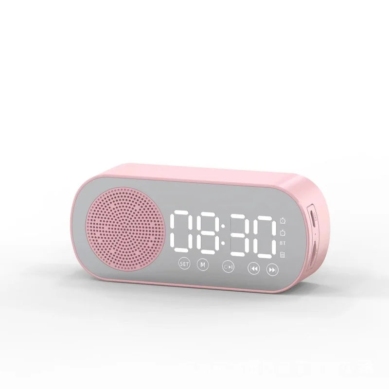 Digital Wireless Bluetooth Speaker Multi-Functional Loud Subwoofer Clock Mini AI Smart Alarm Clock Speaker Portable
