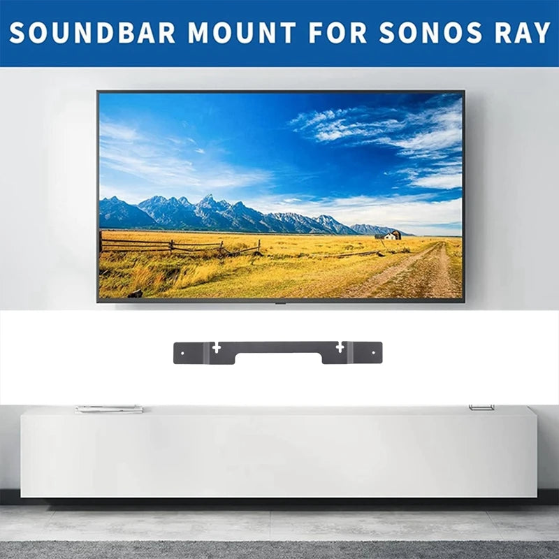 Sound Bar Wall Mount Bracket Floating Style Mounting Bracket for Sonos Ray Soundbar Mount Wall Under TV